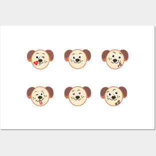 emoji dogs family Posters and Art